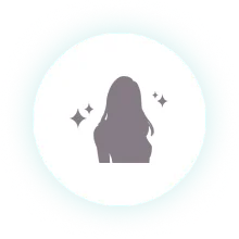 美しい女性のシルエット